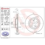 Set disc frana Honda Civic 8 Hatchback (Fn Fk) 09.05-12.12, Cr-V 2 (Rd) 09.01-07.07, Fata, 300X25mm, ventilat, BREMBO