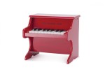 Pian Copii New Classic Toys Rosu din Lemn cu 18 clape, Instrument Muzical Educativ, 32x22x29 cm, +3 ani