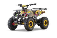 ATV electric pentru copii NITRO Torino Quad 1200W 48V Big Tyre, culoare Yellow Grafiti foto