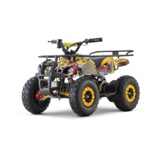 ATV electric pentru copii NITRO Torino Quad 1200W 48V Big Tyre, culoare Yellow Grafiti