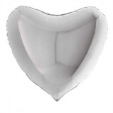 Cumpara ieftin Balon Folie Metalizat Inima Argintie - 157 cm