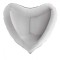 Balon Folie Metalizat Inima Argintie - 157 cm