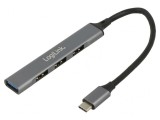 Hub USB 3.2 PnP 4 Porturi Gri 5Gbps, Logilink