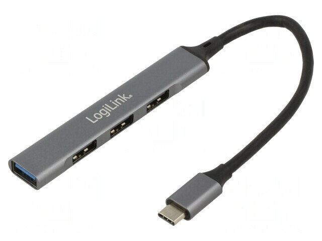 Hub USB 3.2 PnP 4 Porturi Gri 5Gbps