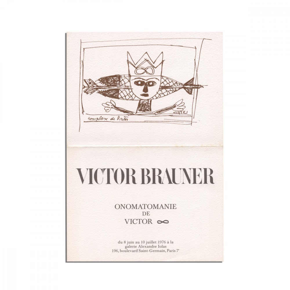 Victor Brauner, invita?ie la Galerie Alexandre Iolas, 1976 | arhiva ...