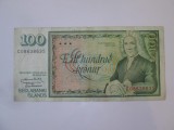 Islanda 100 Kronur 1961 la cel mai mic pret,bancnota din imagini