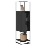 vidaXL Dulapuru negru 35,5x35x139 cm lemn și metal prelucrat