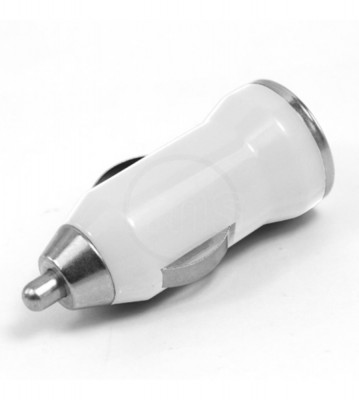 Adaptor de incarcare auto USB 1A-Culoare Alb foto