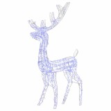Decoratiune de Craciun ren 140 LED-uri albastru 128 cm acril