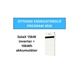 Program de Stocare a Energiei Acasă 2026 pachet - Invertor hibrid Solax trifazat de 15kW + baterie de 10kWh