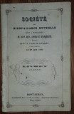 SOCIETE DE BINEFAISANCE MUTUALE, SOCIETATEA DE BINEFACERE MUTUALA, 1845