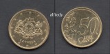 LETONIA 2014, 50 euro centi