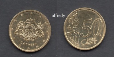 LETONIA 2014, 50 euro centi foto