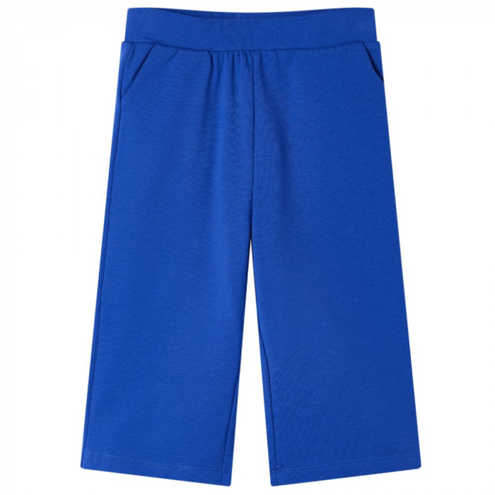 Pantaloni pentru copii cu picioare largi, albastru cobalt, 128