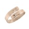 Frida - Inel personalizat cu text reglabil dublu din argint 925 placat cu aur roz