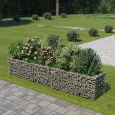 vidaXL Jardiniera gabion, o?el galvanizat, 270 x 50 x 50 cm foto