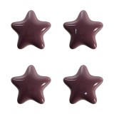 Cumpara ieftin Set 4 butoni mobilier ceramica violet Stelute 4x3/6 cm