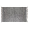 Covor cu dungi uni, design modern, motiv plusat, bumbac, gri, 140 x 90 cm