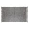 Covor cu dungi uni, design modern, motiv plusat, bumbac, gri, 140 x 90 cm