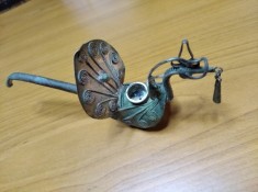 ANTIQUE ASIAN PEACOCK FORM SILVER PAKTONG O PIUM PIPE 2 foto