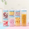 Cutii de Depozitare Alimente, Flippy, Set din 7 Cutii de tip Container, 2x0.5 l, 2x0.8 l, 2x1.2 l, 1x1.9 l, Recipiente pentru Cereale in Bucatarie, Tr