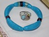 Inel nou, argint , piatra superba larimar , cadou bratara Murano originala, 57 - 67, 58