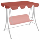 vidaXL Copertină de rezervă leagăn grădină cărămiziu 150/130x105/70 cm