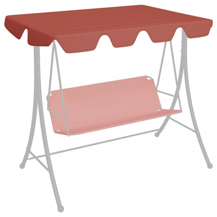 vidaXL Copertină de rezervă leagăn grădină cărămiziu 150/130x105/70 cm 312100