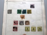 Lot 13 timbre clasice Baden (Germania) 1851&ndash;1862, inclusiv Land-Post Porto-Marke, ștampilate -A42