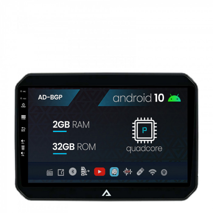Navigatie Suzuki Ignis (2016+), Android 10, P-Quadcore 2GB RAM + 32GB ROM, 9 Inch - AD-BGP9002+AD-BGRKIT308