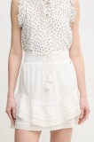 Pepe Jeans fustă din bumbac ELENA culoarea alb, mini, evazati, PL901188