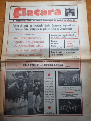 flacara 10 iunie 1983-anisoara cusmir,ceausescu vizita in timis si caras severin foto