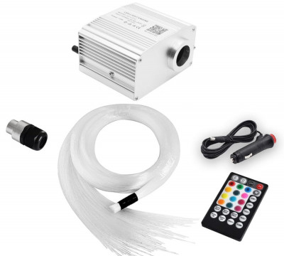 Kit Fibra Optica Plafon Instelat TWINKLE RGBW 200 Fire 2M 0.75mm cu aplicatie AMB05 foto