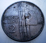 2.016 ITALIA VITTORIO EMANUELE III 2 LIRE 1924 R, Europa, Nichel