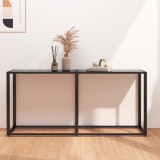 Cumpara ieftin Masă consolă, negru, 160x35x75,5 cm, sticlă securizată