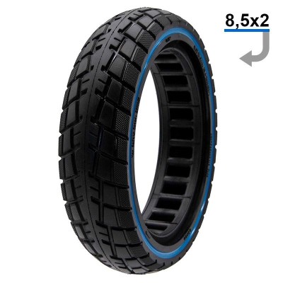Anvelopă solidă ultra-ușoară off-road, 8.5x2-6.1/B34, negru cu linie albastră | Motorevolution foto