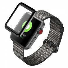 Folie protectie pentru Apple Watch Series 4 40mm full glue din sticla securizata 3D curbata, negru foto