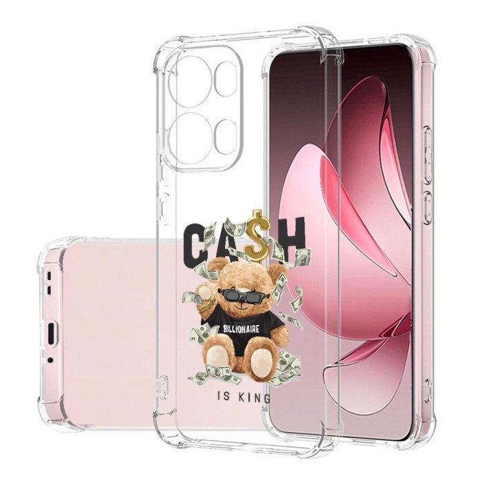 Husa antisoc pentru oppo reno13 pro, airbag pro, clear, cash is king