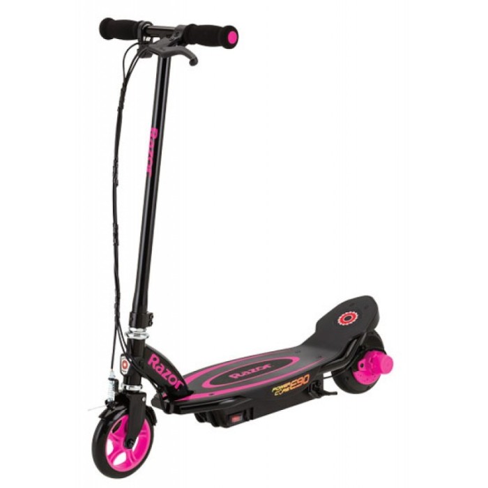 Trotineta Electrica Razor Power Core E90, deck otel, 24 V, 16 km/h, Negru/Roz Trotineta Electrica Razor Power Core E90, deck otel, 24 V, 16 km/h, Negru/Roz