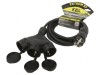 Prelungitor Alimentare 3 Prize Negru 5m 16A, KEL