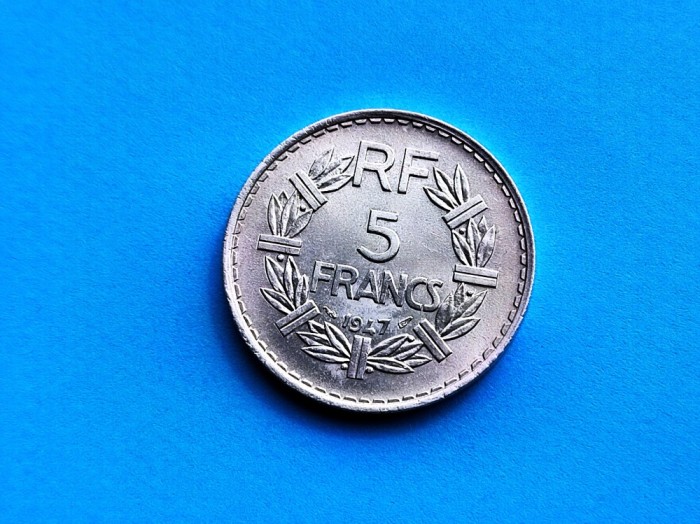 5 Francs 1947 Franta-stare buna!