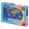Puzzle XL - Harta Lumii (300 piese), Dino