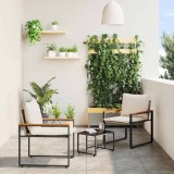 vidaXL Seturi de mobilier cu pernă 3 pcs Bej și alb crem Ratan 42026948