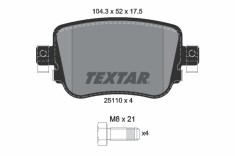 TEXTAR 2511001 Q+ set placute frana,frana disc foto
