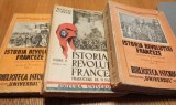 ISTORIA REVOLUTIEI FRANCEZE - 3 Vol. - Thomas Carlyle - Nicolae Pandelea (traducere) - Bibliteca Istorica "Universul", 1944/1947/1946, 400+400+446 p.
