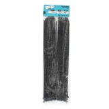 Set 100 bride din plastic Detoolz 3,6 x 300 mm, negre, cu protectie UV