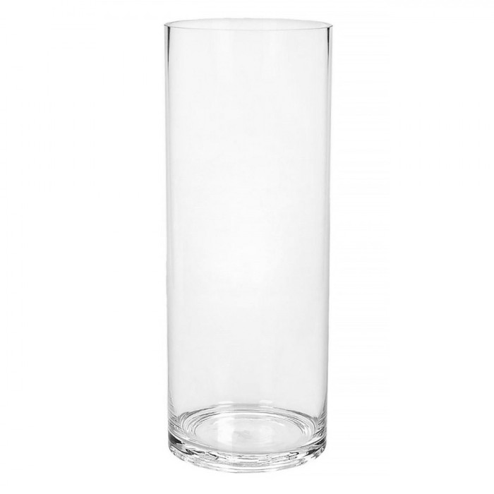 Vază Sticlă, Cilindrică, Transparentă, Diametru 15x40cm