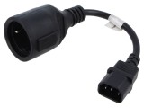 Cablu CEE 7/5 Schuko 200mm IEC C14 tată PVC - LANBERG