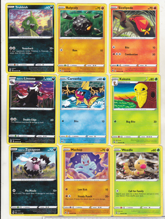 bnk crc Cartonase de colectie - Pokemon 2020 - 19 diferite