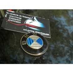 EMBLEMA volan bmw carbon albastru